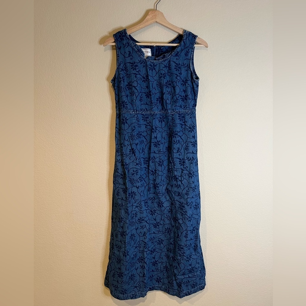 Vintage 90s‎ Denim Floral Dress